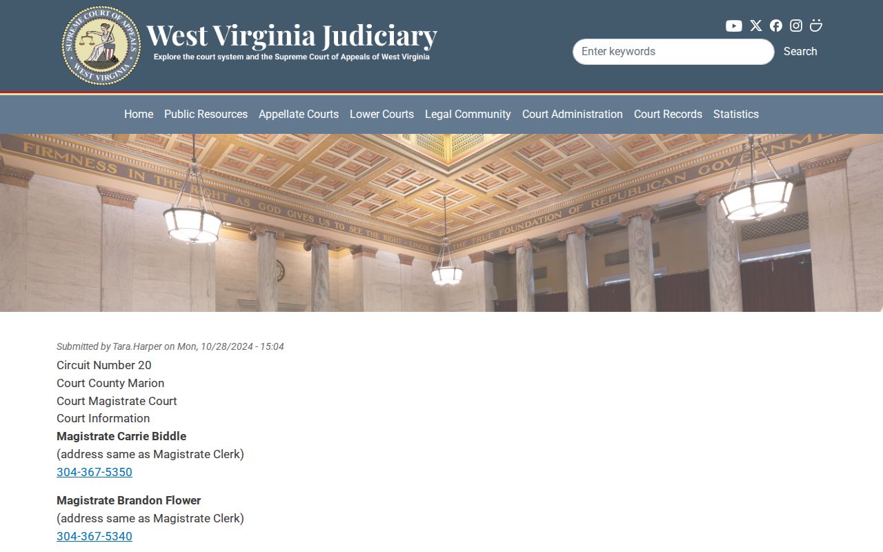 Marion County court records magistrate office source