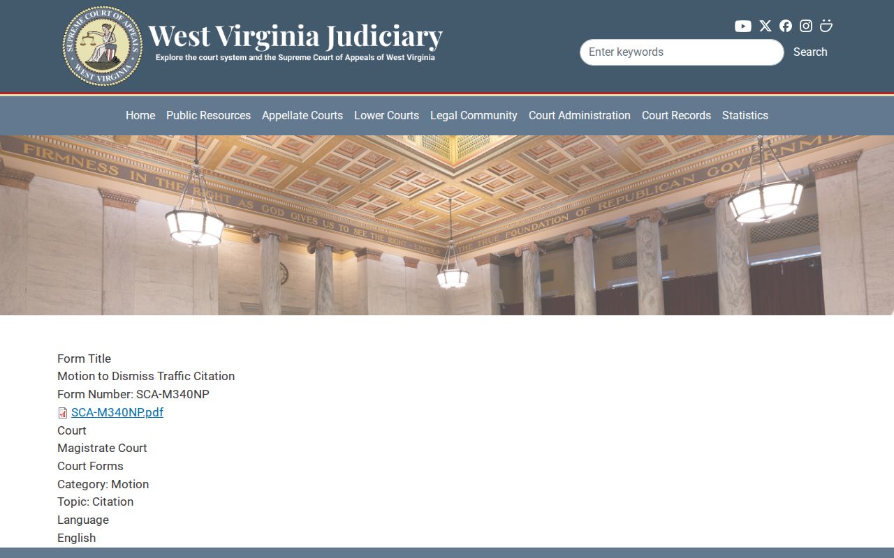Marion County traffic court records dismissal form